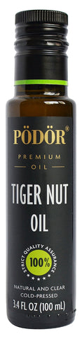 PÃ–DÃ–R Premium Tiger Nut Oil - 3.4 fl. Oz. - Cold-Pressed, 100% Natural, Unrefined and Unfiltered, Vegan, Gluten-Free, Non-GMO in Glass Bottle