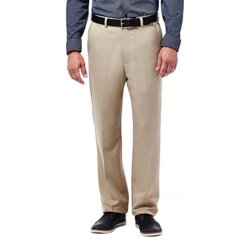Haggar Mens Cool 18 Flat Front Reg. And Big & Tall Sizes Dress-pants, Dark Taupe, 40W X 34L US