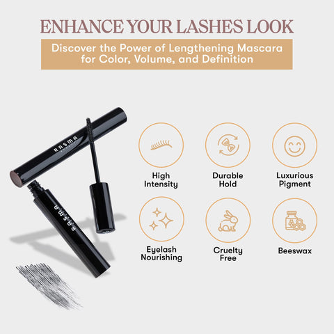 Generic The Lash Mascara by Rasma Beauty Washable Mascara Makeup, Volumizing, Lengthening, Defining, Curling, Multiplying, Buildable Formula, Black, 1 Count