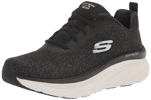 Skechers Women's D'LUX Walker-Daily Beauty Sneaker, Black=BLK, 9