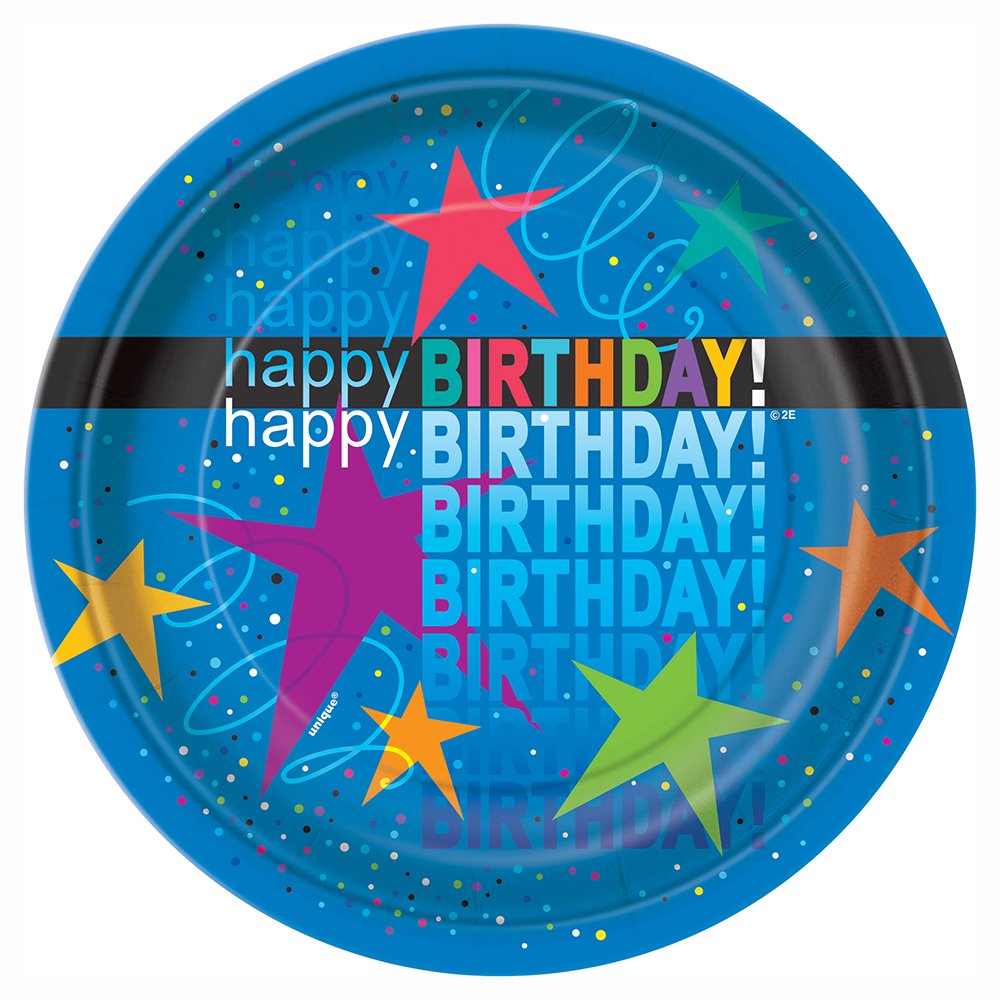 Cosmic Birthday Dessert Plates, 8ct