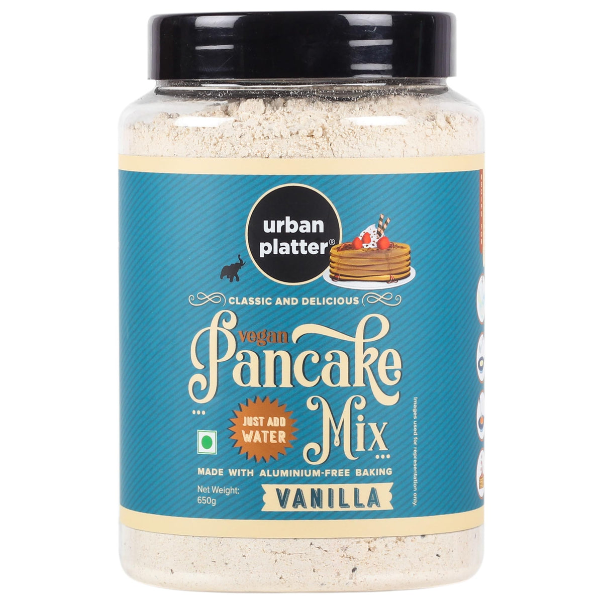 Urban Platter Vegan Vanilla Pancake Mix 650g / 23oz [Just Water]