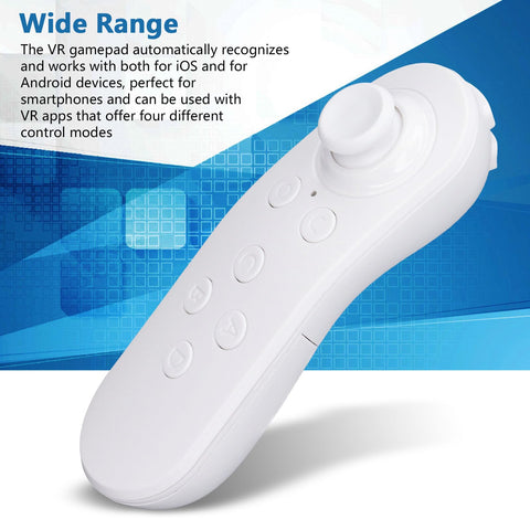 VBESTLIFE VR Gamepad For iOS, Android, PC, Wireless VR Remote Controller Gamepad 4 Modes Remote Controller Joystick Modern Gamepad for Phone, Desktop, PC Remote Control (White)