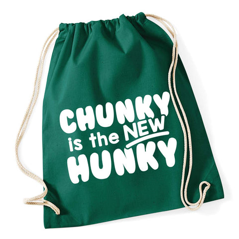 Hippowarehouse Chunky is the new hunky Drawstring Cotton School Gym Bag 37cm x 46cm, 12 litres