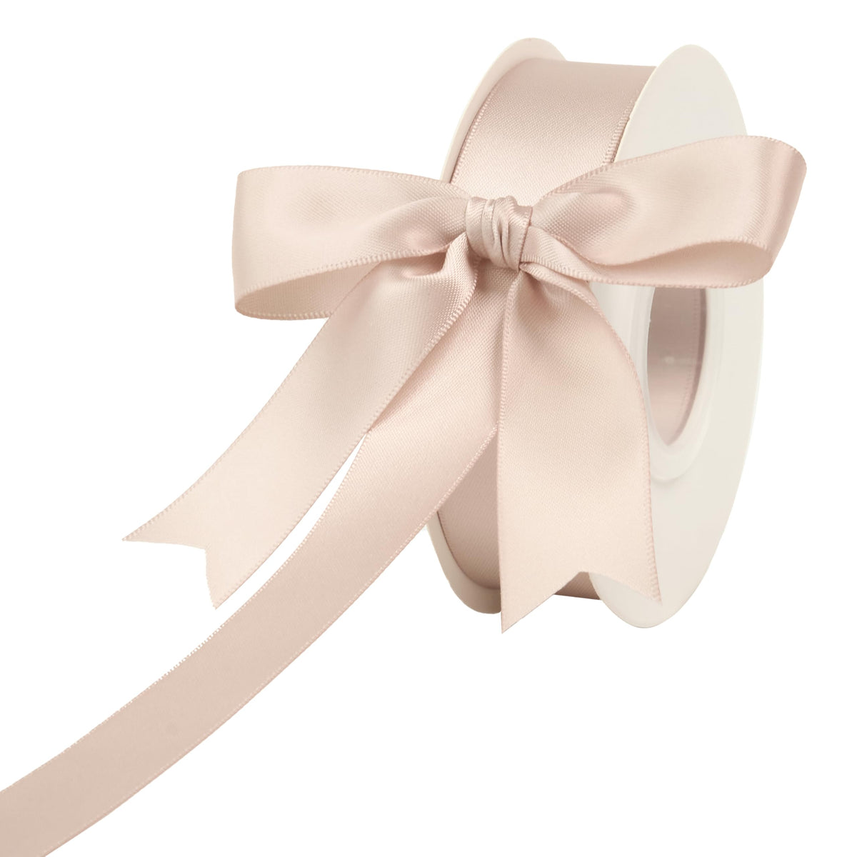 DINDOSAL Champagne Satin Ribbon 1 Inch Champagne Ribbon for Christmas Tree Decorations Silk Champagne Ribbon Wedding Decor Bouquet Ribbon for Gift Wrapping Crafts - 25Yards