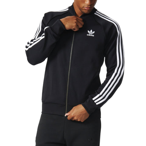 adidas Originals Men's Superstar Track Jacket, Black, Small