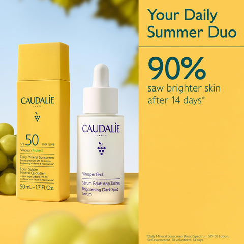 Caudalie Dark Spot Brightening Serum & Sunscreen SPF 50 Set