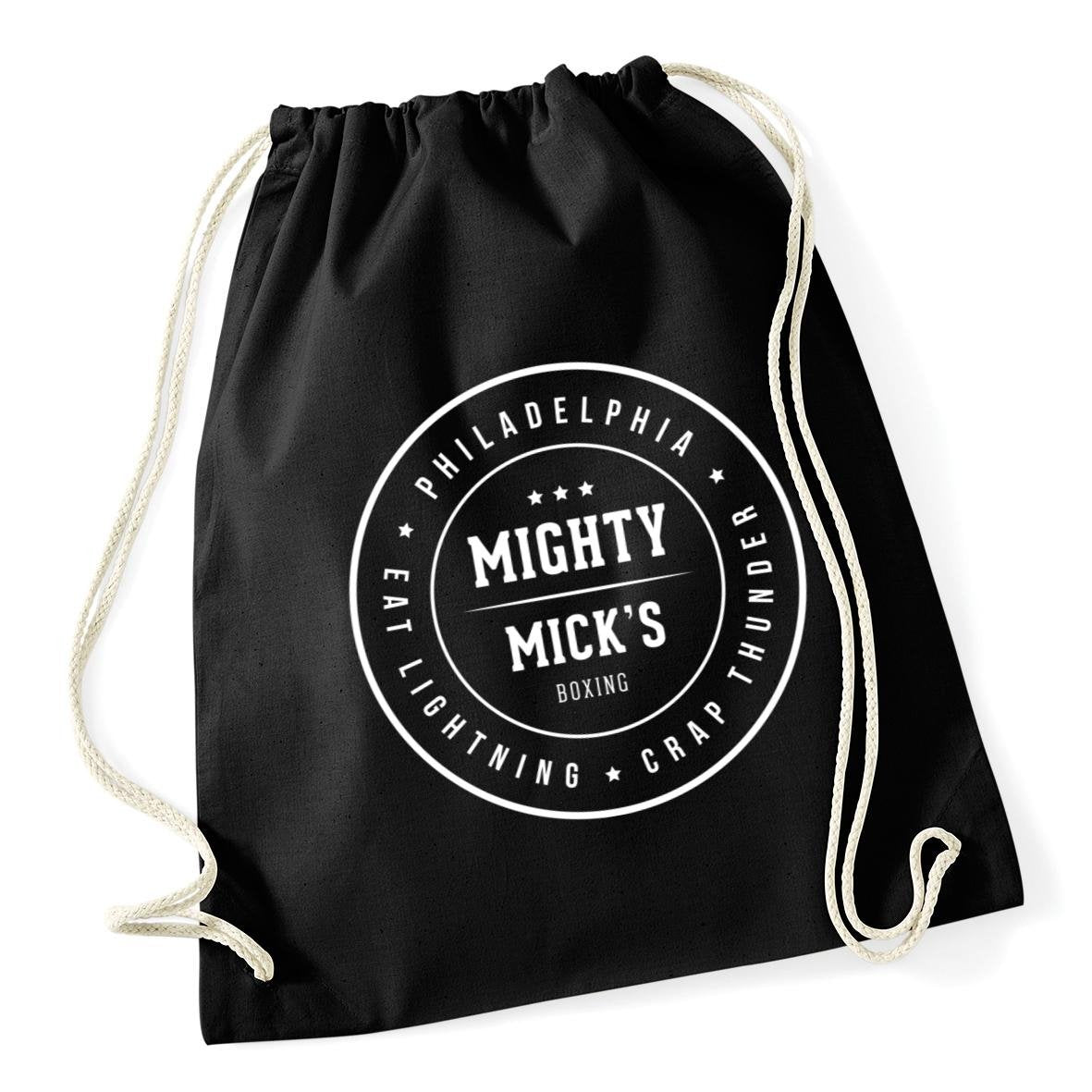 Hippowarehouse Mighty Mick's boxing Drawstring Cotton School Gym Bag 37cm x 46cm, 12 litres