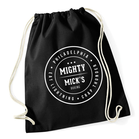 Hippowarehouse Mighty Mick's boxing Drawstring Cotton School Gym Bag 37cm x 46cm, 12 litres