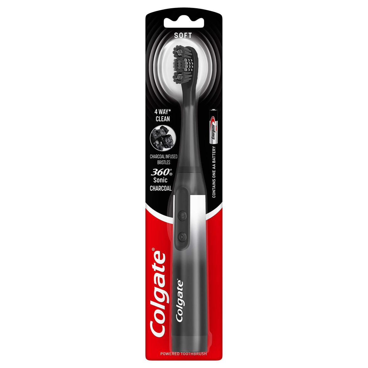 Colgate 360 Charcoal Sonic Powered Battery Toothbrush