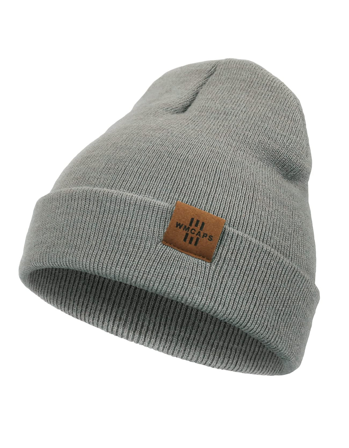 Kids Beanie, Warm Soft Winter Hats for Boys Girls Toddler Baby Children, Double Layer Knit Cap (Grey)
