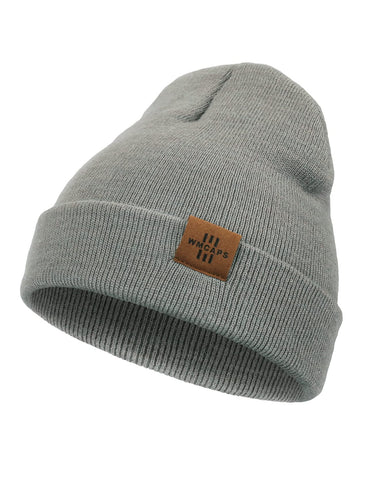 Kids Beanie, Warm Soft Winter Hats for Boys Girls Toddler Baby Children, Double Layer Knit Cap (Grey)