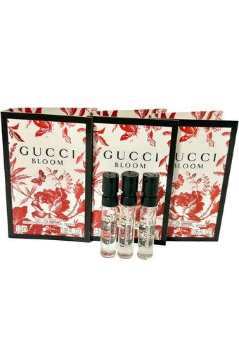 Gucci Bloom INTENSE Sample Perfume Women EDP Spray 1.5 ml / 0.05 oz - set of 3