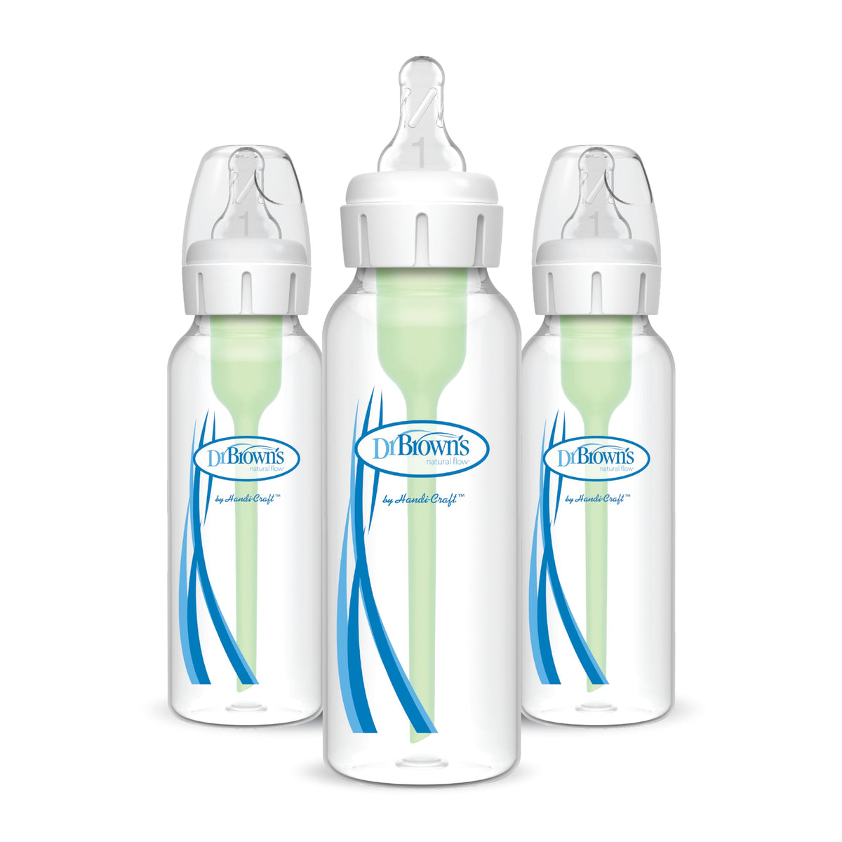 Dr. BrownÃƒÆ’Ã†â€™Ãƒâ€šÃ‚Â¢ÃƒÆ’Ã‚Â¢ÃƒÂ¢Ã¢â€šÂ¬Ã…Â¡Ãƒâ€šÃ‚Â¬ÃƒÆ’Ã‚Â¢ÃƒÂ¢Ã¢â€šÂ¬Ã…Â¾Ãƒâ€šÃ‚Â¢s Natural Flow Anti-Colic Options+ Narrow Baby Bottle, 8oz/250ml, with Level 1 Slow Flow Teat, 3-Pack