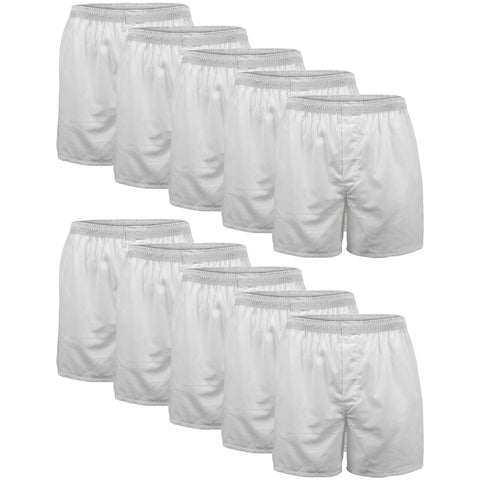 Gildan Men's Underwear Boxers, Multipack, White (10-Pack), Small