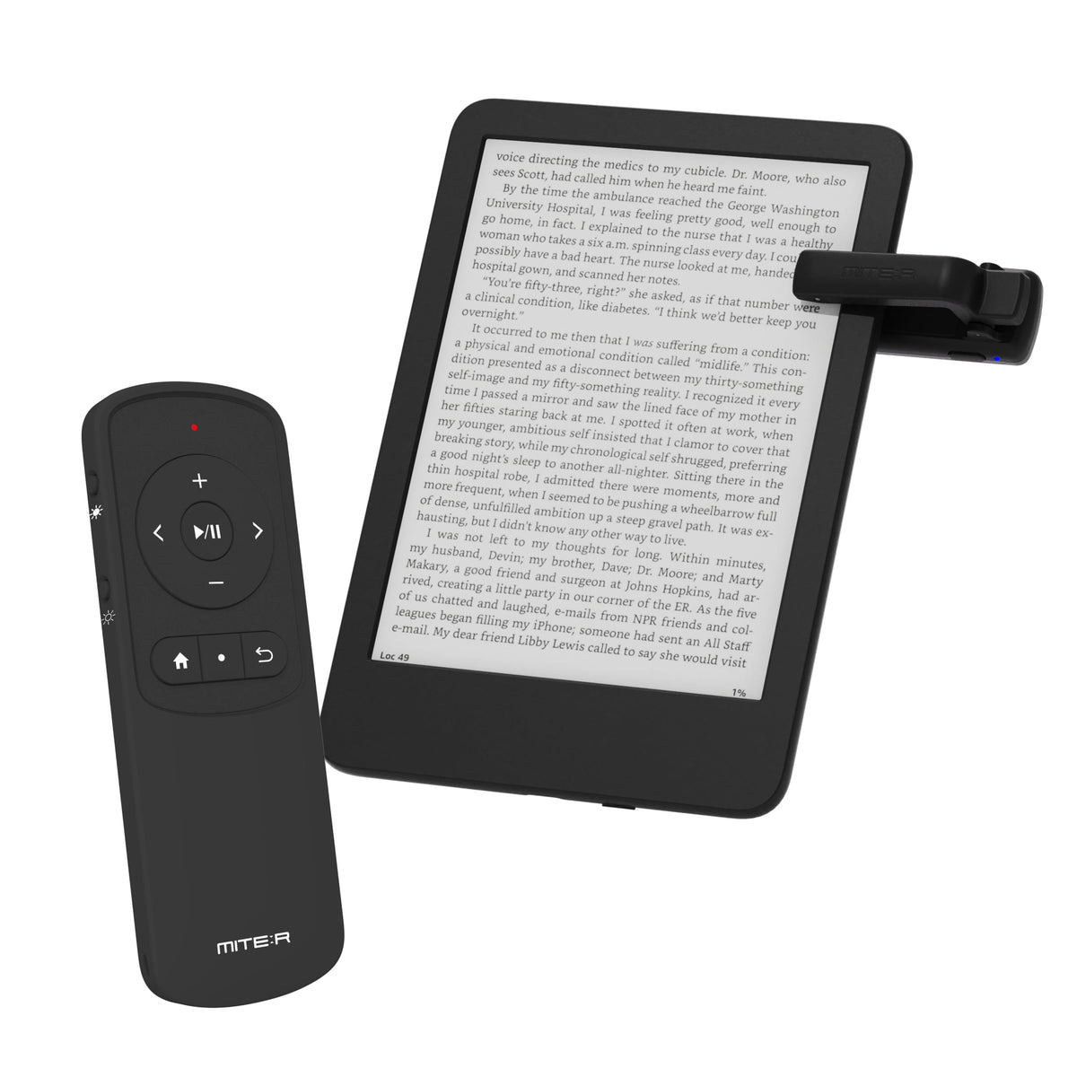 Remote Control Page Turner RF & Bluetooth Clicker for Kindle Paperwhite Oasis Scribe Colorsoft Kobo Boox e-Reader TikTok YouTube Camera iPad iPhone Galaxy Phone Tab (Black)