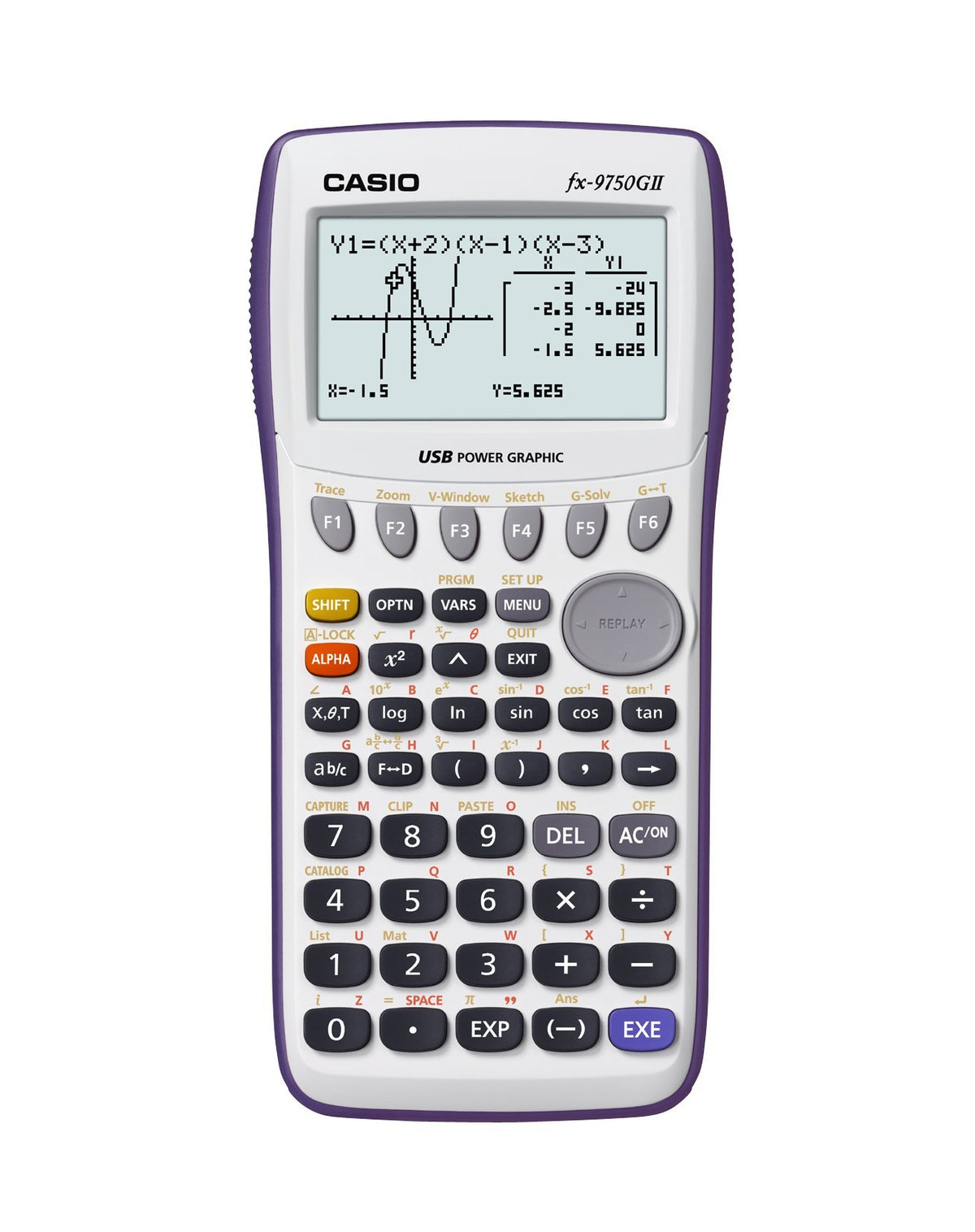 Casio Graphing Calculator, White (FX-9750GII)