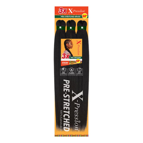 Sensationnel Xpression prestretched braiding hair - 3x xpression 58-inch flame retardant smooth yaki braid - 3x x-pression 58 inch (1 pack, 3TBLUE/LBLUE/LAVENDER)