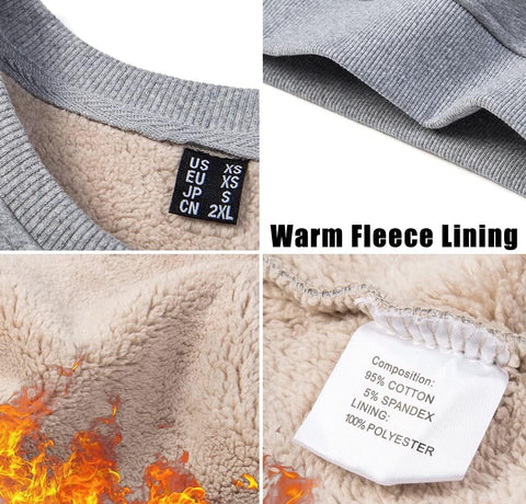 MAGCOMSEN Thermal Underwear Mens Winter Tops Classic Plain Color Sweatshirts Breathable Cotton Sweatshirts Fleece Pullover Mens Classic Crewneck Tops Casual Wear Sweatshirts, Army Green