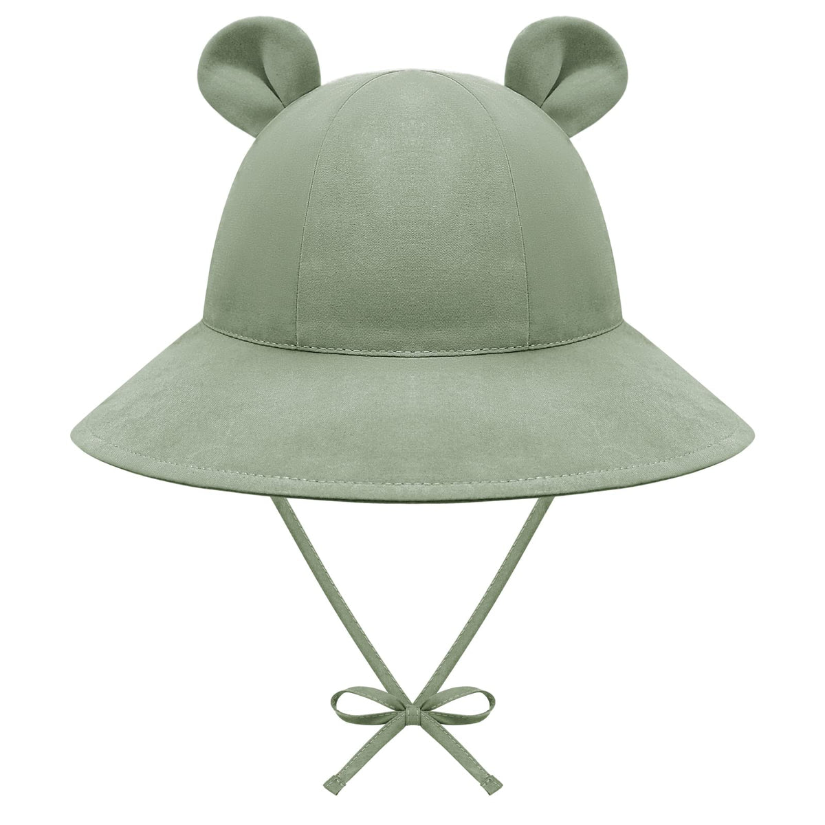 Baby Hats 0-6 Months Baby Boy Sun Hat Bear Ears Infant Sun Hat Beach Infant Hats for Girls Cute Infant Bucket Hat Green