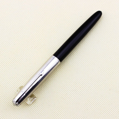 Classical Old Fountain Pen Hero 616 Black and Silver Pen