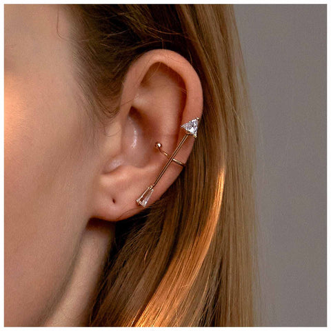 Yheakne Cross Ear Cuff Earrings Gold Crystal Cartilage Cuff Earrings Arrow Ear Climber Earrings Criss Cross Earrings Jewelry for Women and Girls