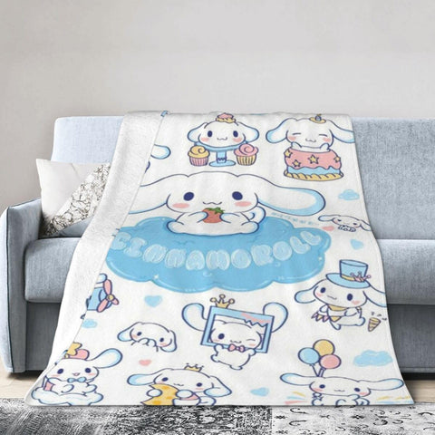 Cartoon C-innamoroll Blanket?Kawaii Cute Dog Fleece Throw Blankets for Couch Bed Sofa Cozy Warm Ultra-Soft Blanket 50"x40"