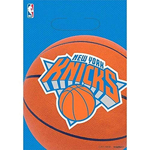 NBA New York Knicks Party Plastic Loot Bags - 9.12" x 6.5" (8 Pieces) - Perfect for Parties & Goodie Bags