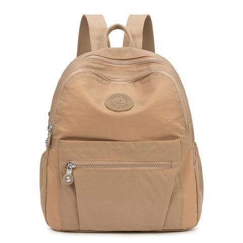 Pealwel Mini Backpack Purse for Women,Small Nylon backpacks for Ladies Backpacks Women Anti Theft Travel Bag, Khaki, S, Backpack