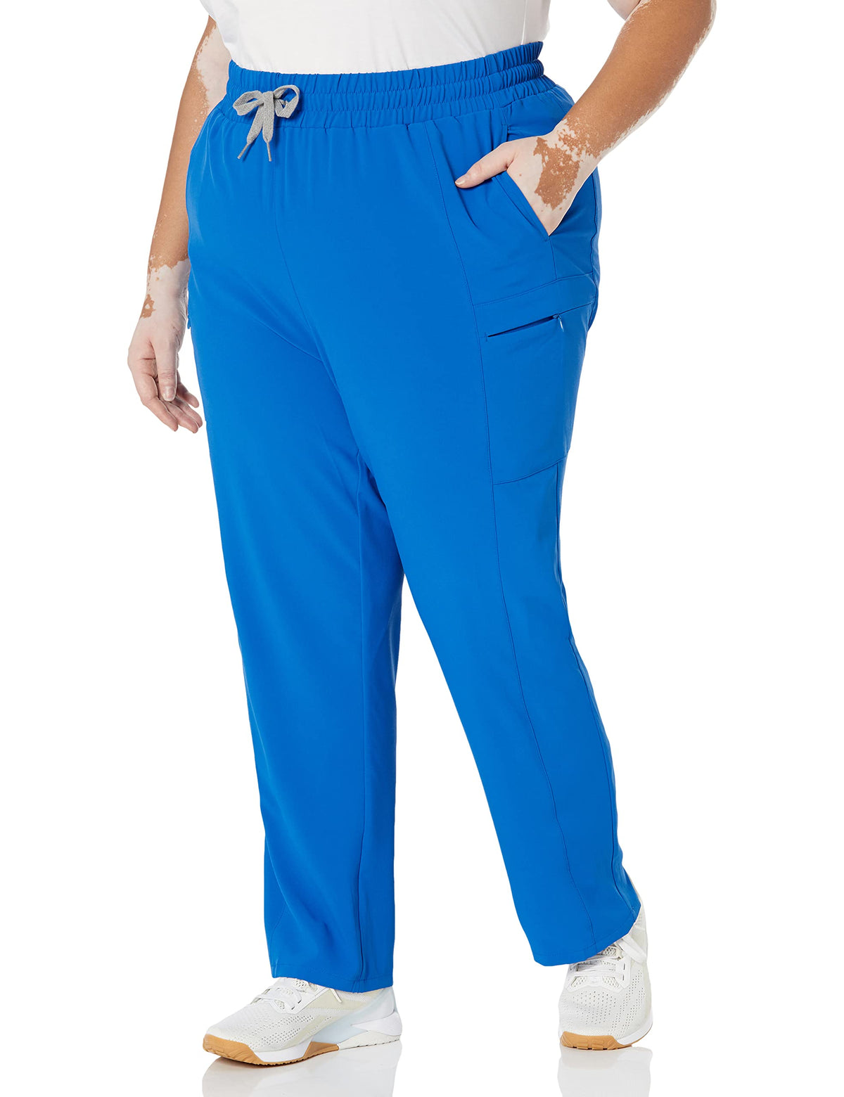 Women's High Waist Slim Leg Scrub Pant, Royal, M