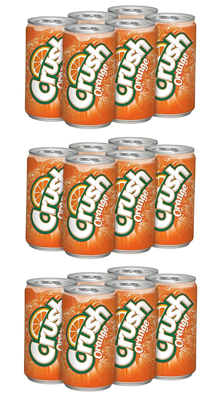Crush Orange, 7.5 Fl Oz Mini Can (Pack of 18, Total of 135 Oz)