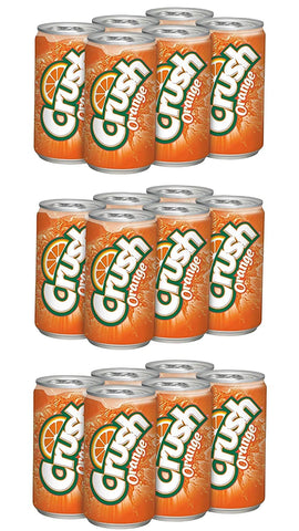 Crush Orange, 7.5 Fl Oz Mini Can (Pack of 18, Total of 135 Oz)