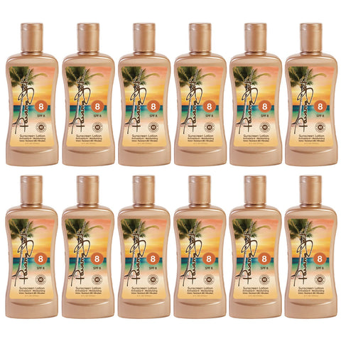 Panama Jack Sunscreen Tanning Lotion - SPF 8, PABA, Paraben, Gluten & Cruelty Free, Antioxidant Moisturizing Formula, 6 FL OZ (Pack of 12)