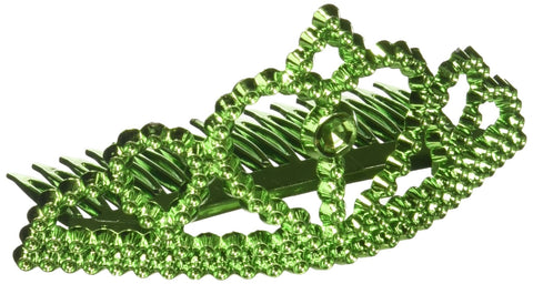 amscan girls St. Patrick's Day Metallic Plastic Tiara, Party Favor 4 H x 2 1 W D Green, Green, Newborn US