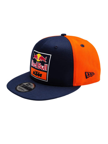 Red Bull New Era KTM Replica Team Flat Cap - One Size - Unisex Racing Clothing, blue/orange, One Size