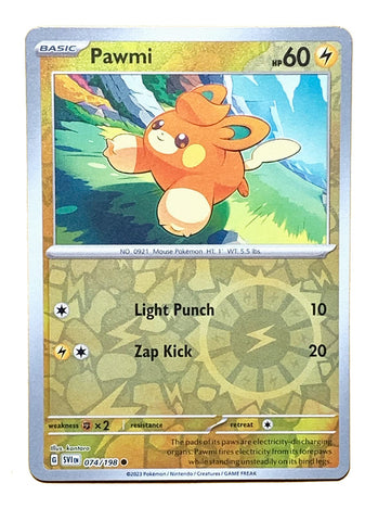 Pokemon - Pawmi 074/198 - Scarlet & Violet - Reverse Foil Holo Card