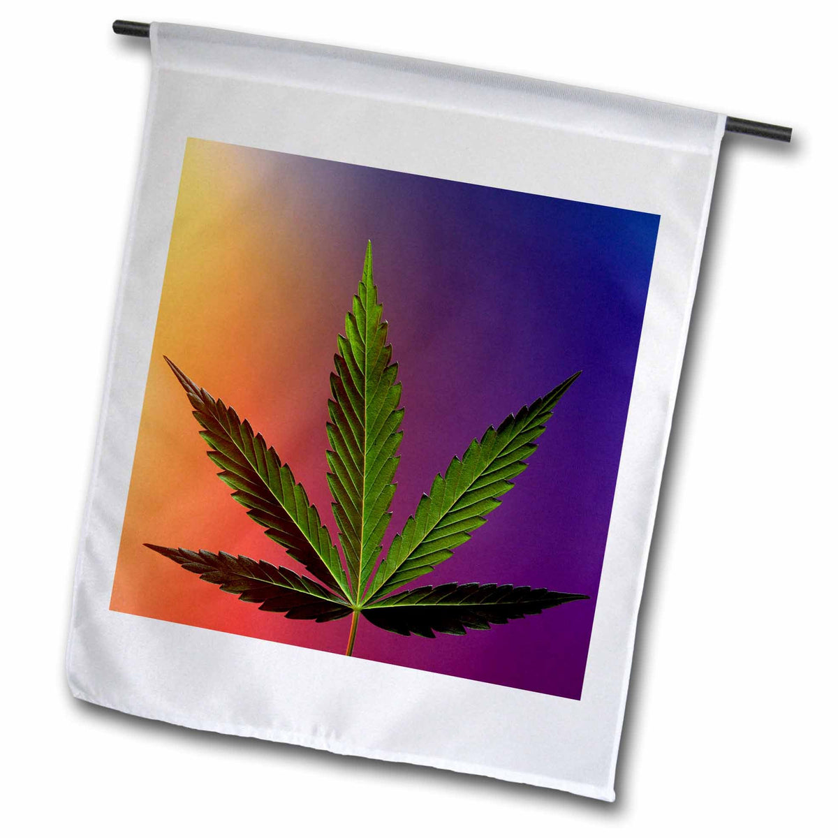3dRose fl_82836_1 Serbia, Belgrade, Marijuana Leaf, Hemp-EU37 RGO0055-Russell Gordon Garden Flag, 12 by 18-Inch