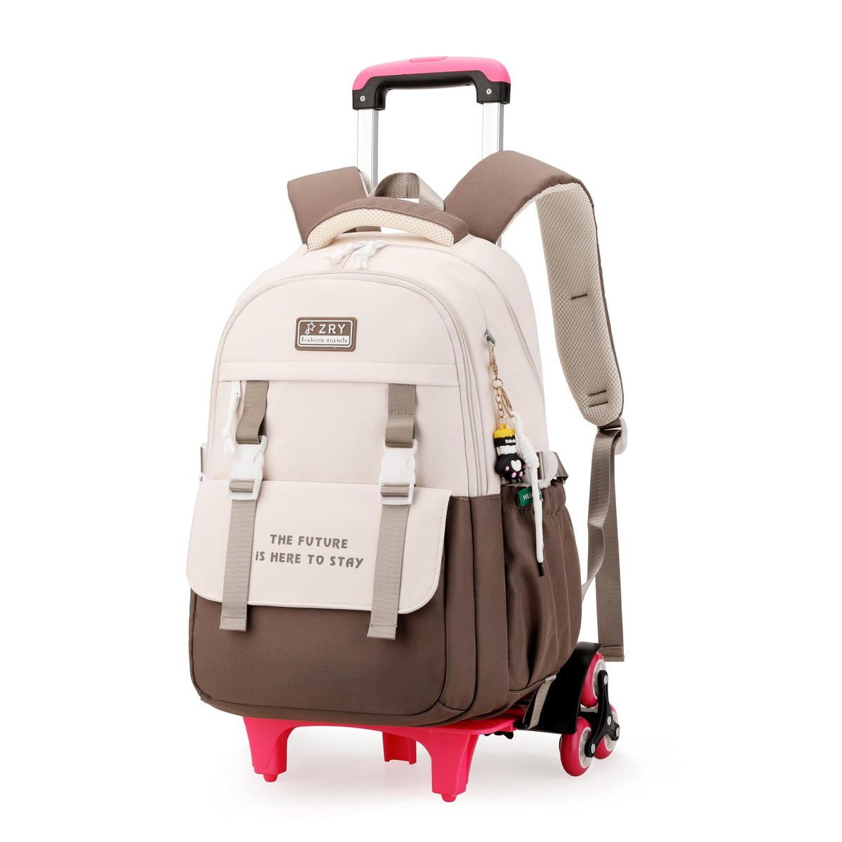 ETAISHOW Rolling Backpack for Girls Backpack with Wheels Roller Bookbag Wheeled Bag Trolley School Bag