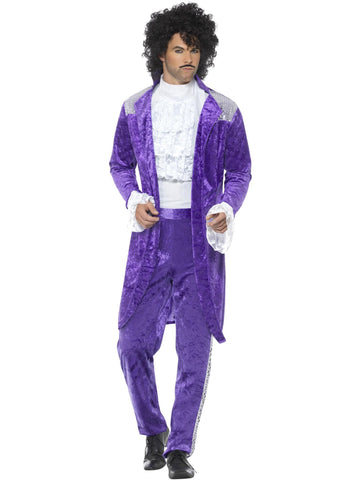 Smiffys 80s Musician Costume, Purple, M - Size 38 inch-40 inch