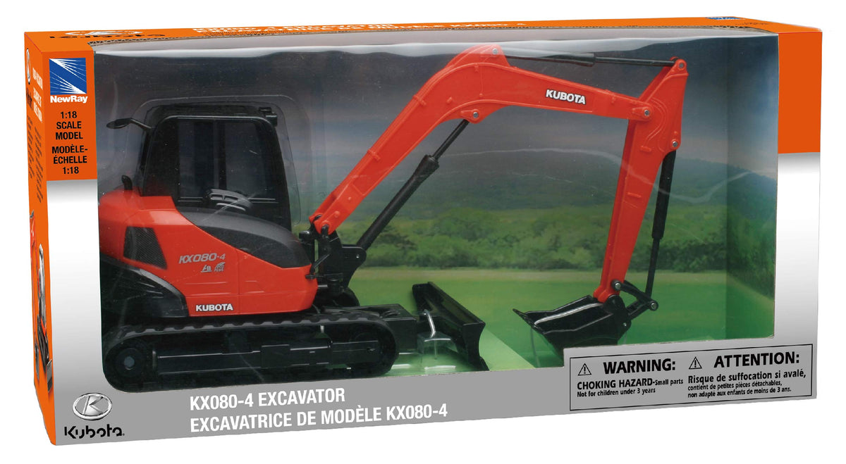 NewRay Kubota KX080-4 1/18ÃƒÆ’Ã¢â‚¬Å¡Ãƒâ€šÃ‚Â° Excavator 33163 SS