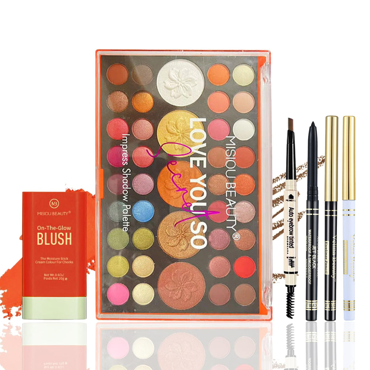 FantasyDay Makeup Sets, Multifunction Makeup Palettes with Mirror, 72 Color Eyeshadows/Compact Powder/Sequins/Bronzing Powder/Highlighter/Lip Color, Makeup kit for women full kit - #A(Pink Blush)