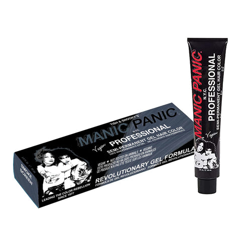 Manic Panic Professional Color Smoke Screen - Deep Slate Gray Semi Permanent Gel Hair Dye - Lasts Through 40+ Washes - No Developer Required (3oz)