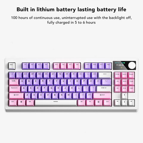 Haofy Wired Gaming Keyboard, 3 Mode Connectivity Easy Use Gaming Keyboard Backlit 3000mah for Computer