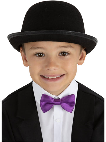 Smiffys Kids Victorian Bowler Hat, Black, Boys Fancy Dress, Child Dress Up Hats