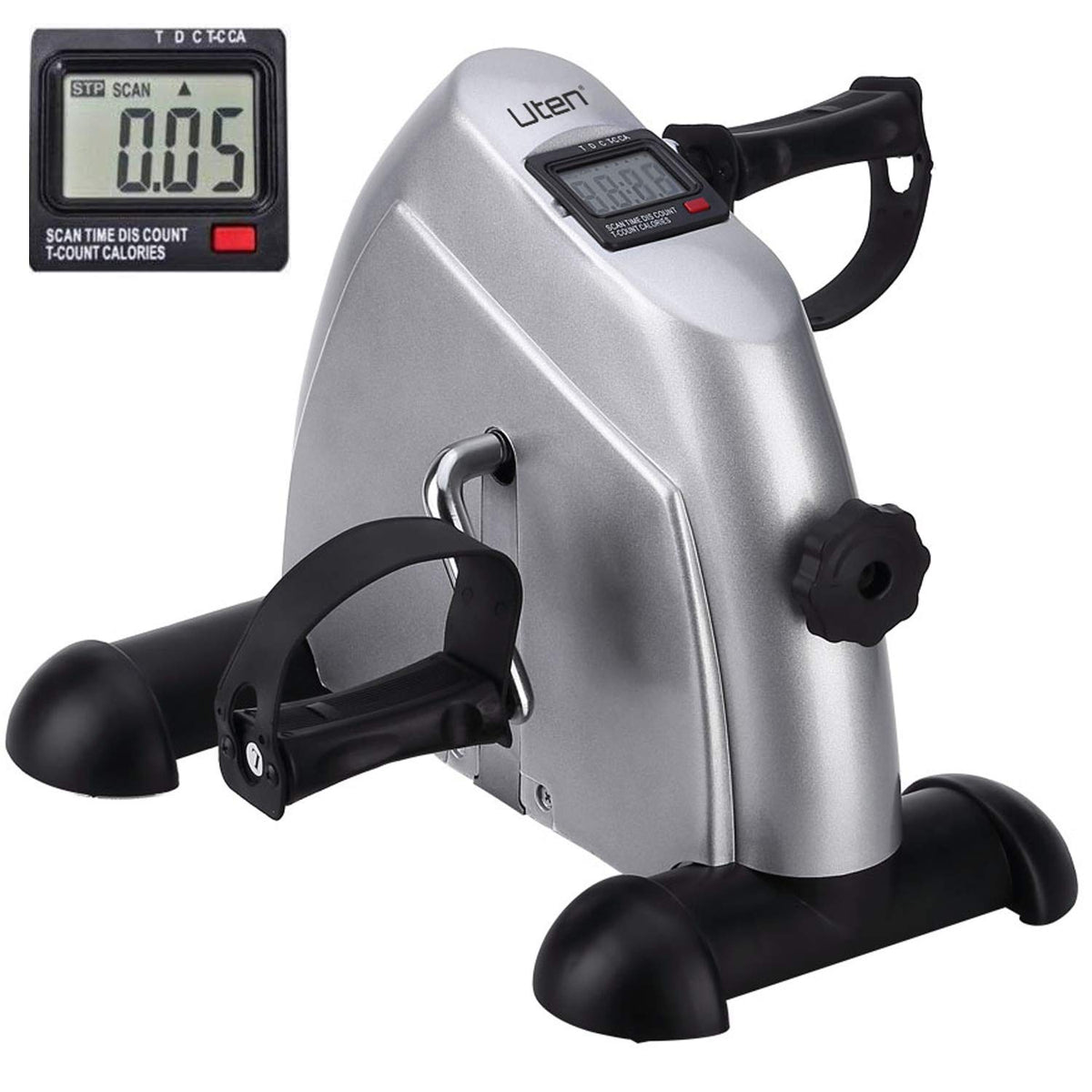 Uten Mini Exercise Bike Pedal Exerciser Resistance Cycle Indoor Gym