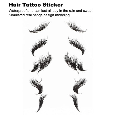 Hair Edges Tattoo Stickers Fashion Temporary Tattoos Edges for Hair DIY Waterproof Long Lasting Fake Hairline Sticker for Women Girls(ED-06)
