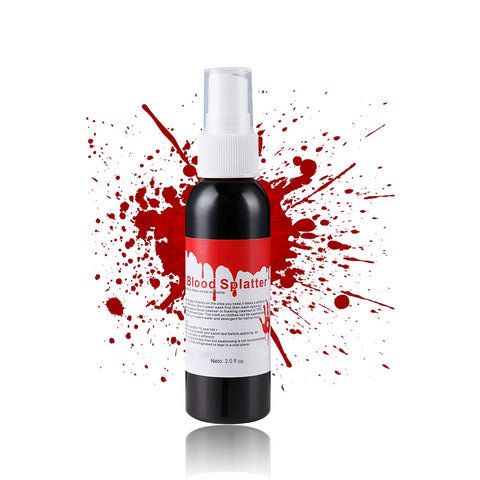 Fake Blood Makeup Spray,Blood Splatter for Clothes and Zombie Monster Vampire Clown Costume Cosplay Makeup,Halloween SFX Fake Blood Special Effects Makeup 2.1Oz(60ml)
