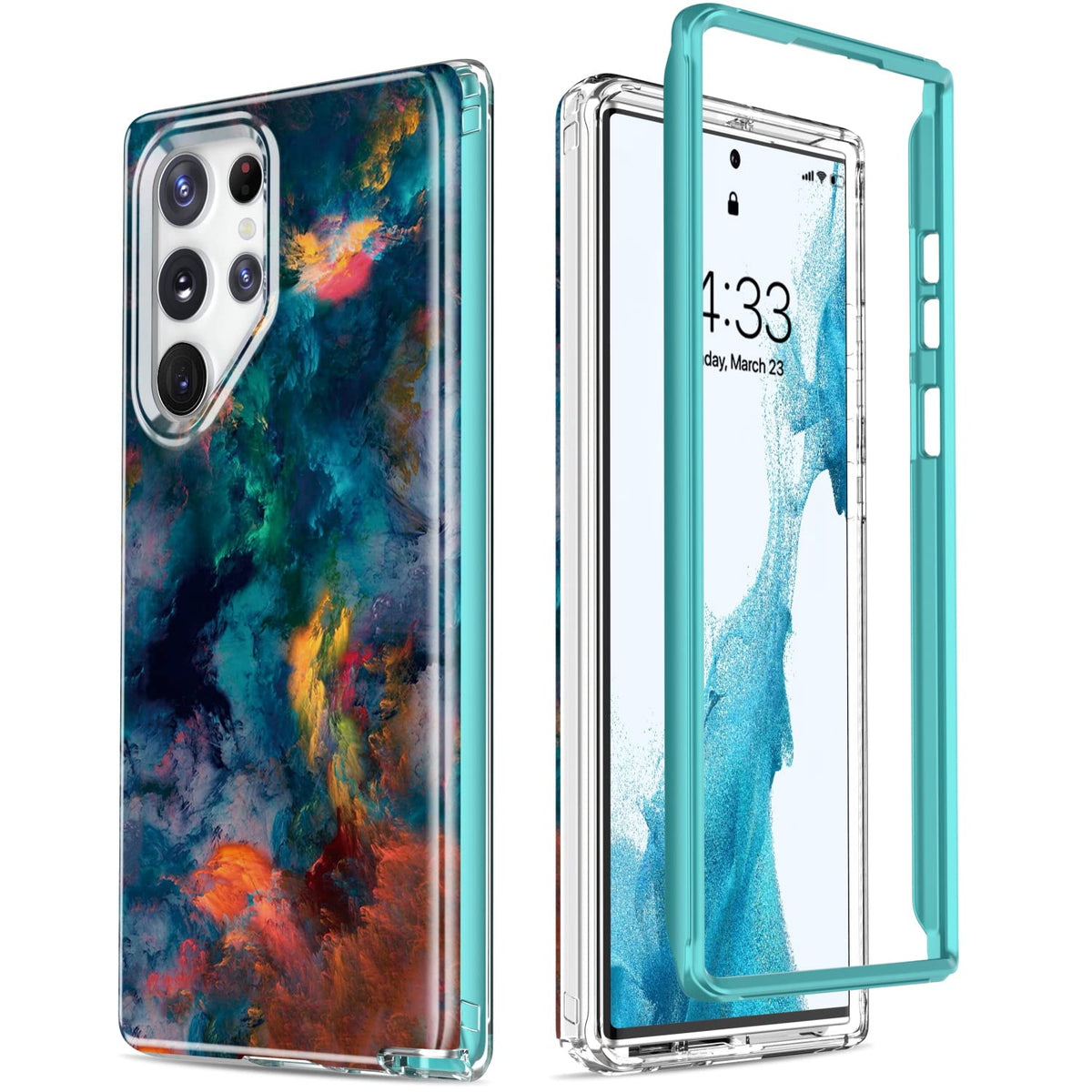 Esdot SchutzhÃ¼lle fÃ¼r Samsung Galaxy S23 Ultra, militÃ¤rische QualitÃ¤t, robuste HÃ¼lle mit modischen Designs fÃ¼r Frauen und MÃ¤dchen, schÃ¼tzende HandyhÃ¼lle fÃ¼r Galaxy S23 Ultra 6.8 Zoll bunte Malerei