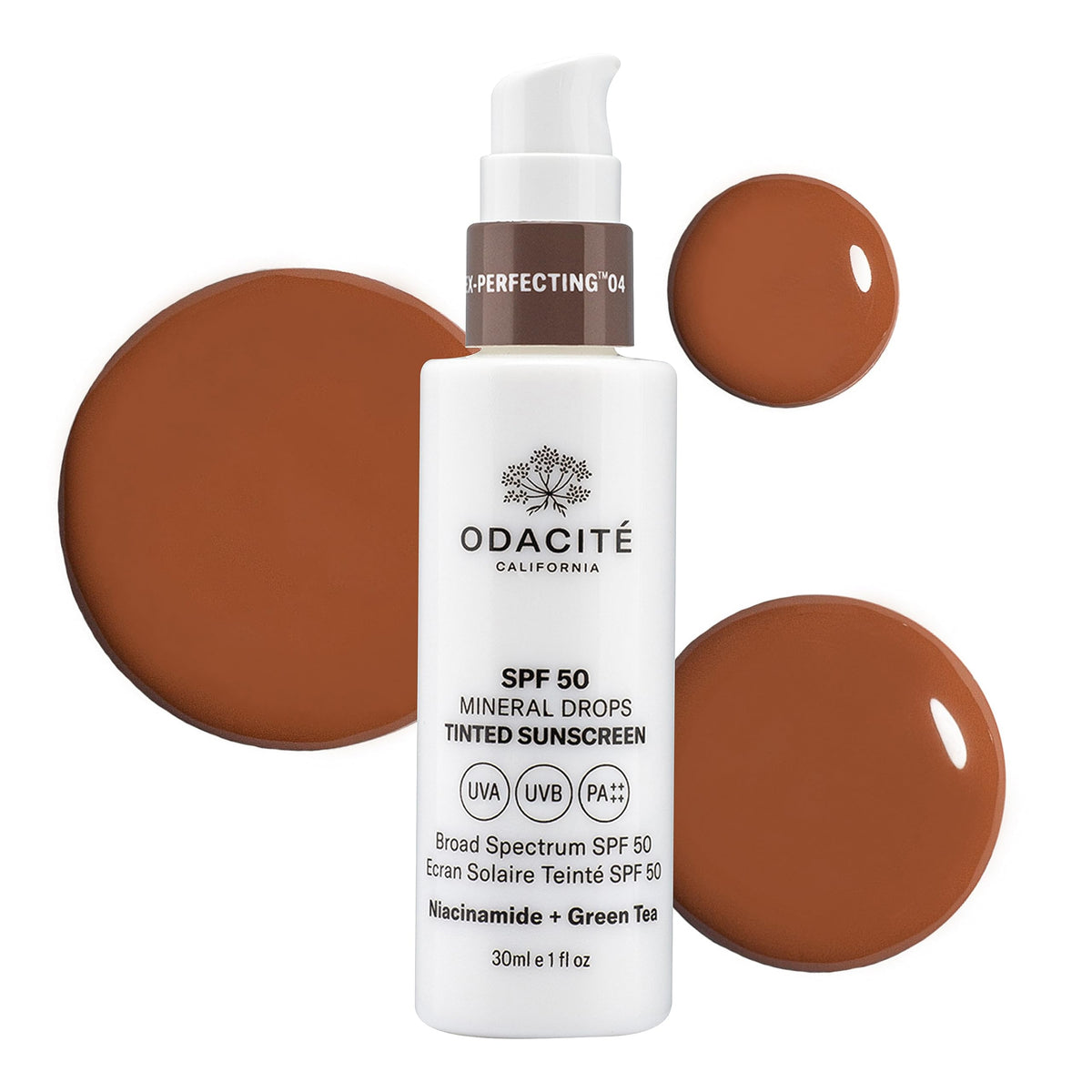 Odacite SPF50 Flex-Perfecting Mineral Drops Tinted Sunscreen 30ml Four