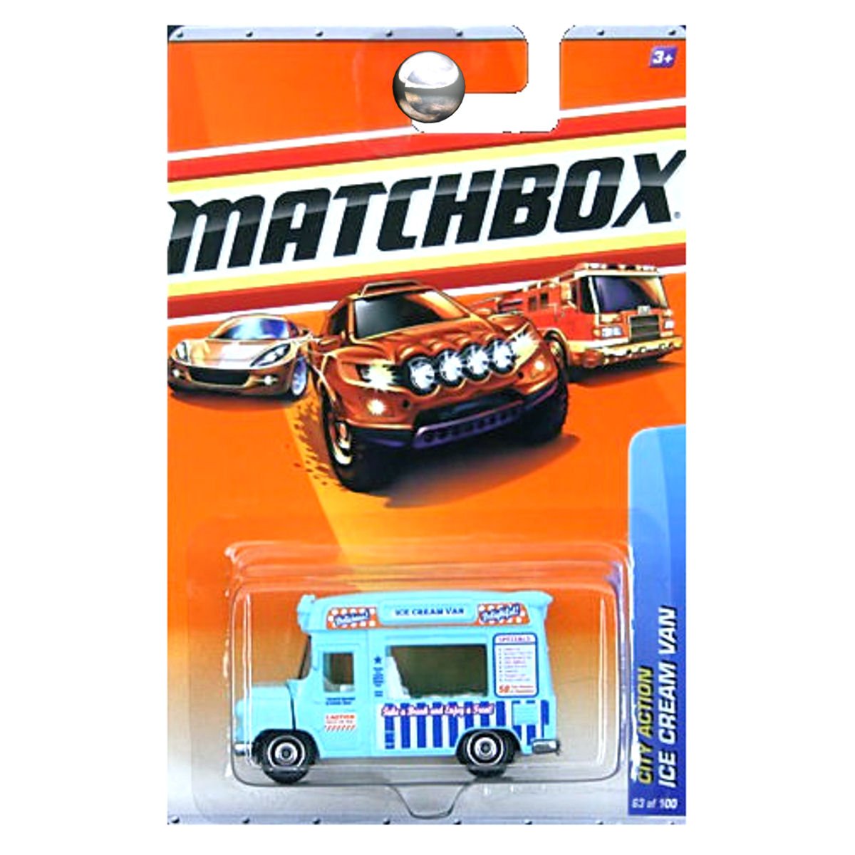 Matchbox 2010 Ice Cream Van (blue), City Action # 63/100, 1:64 Scale.
